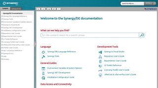 Synergy/DE Documentation