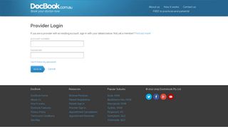 Provider Login - DocBook.com.au