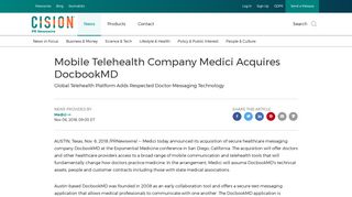 Mobile Telehealth Company Medici Acquires DocbookMD