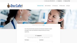 Candidate Registration · DocCafe.com
