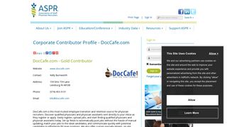 Corporate Contributor Profile - DocCafe.com - Association of Staff ...