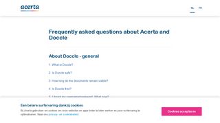 Doccle FAQ EN - Acerta