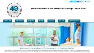 Academy of Communication in Healthcare: ACH