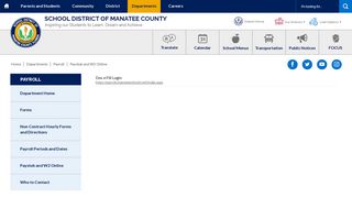 Payroll / Paystub and W2 Online - School District of Manatee County