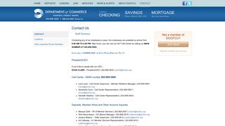 Department of Commerce Federal Credit Union | Contact Us
