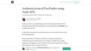 Authentication of DocFinder using Auth APIs – Abhishek Bhattacharya ...