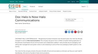 Doc Halo Is Now Halo Communications - PR Newswire