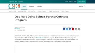Doc Halo Joins Zebra's PartnerConnect Program - PR Newswire