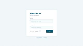 Log in to your TimeDock
