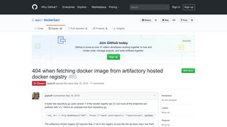 404 when fetching docker image from artifactory hosted docker ...