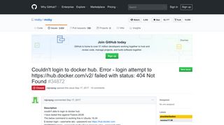 Couldn't login to docker hub. Error - login attempt to https://hub.docker ...
