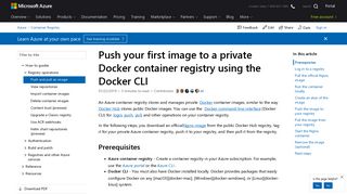 Push Docker image to private Azure container registry | Microsoft Docs