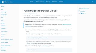 Push images to Docker Cloud | Docker Documentation