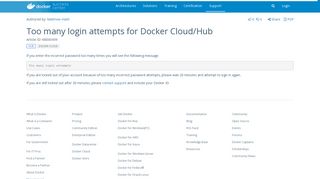 Docker - Too many login attempts for Docker Cloud/Hub
