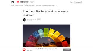 Running a Docker container as a non-root user – Redbubble – Medium
