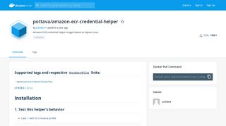 pottava/amazon-ecr-credential-helper - Docker Hub