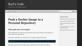 Push a Docker Image to a Personal Repository - Karl's Code