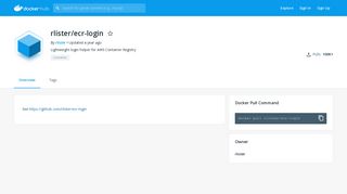 rlister/ecr-login - Docker Hub