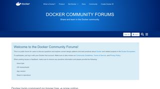 Docker login command no longer has -e none option - Docker Desktop ...