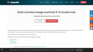 Build a Docker Image and Push It To Docker Hub - Shippable