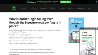 Why is docker login failing even though the insecure-registry flag is in ...