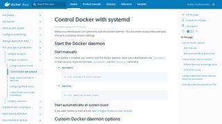 Control Docker with systemd | Docker Documentation