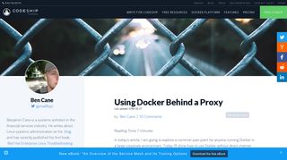 Using Docker Behind a Proxy - via @codeship | via @codeship