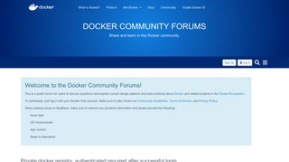 Private docker registry, authenticated required after successful ...