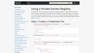 Marathon: Using a Private Docker Registry - Mesosphere