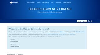 Registry V2 Catalog - Open Source Registry API - Docker Forums