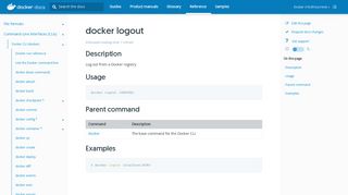 docker logout | Docker Documentation