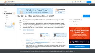 How do I get into a Docker container? - Stack Overflow