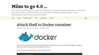 Attach Shell to Docker container - Arun Gupta