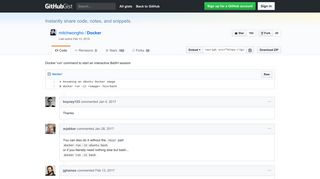 Docker 'run' command to start an interactive BaSH session · GitHub