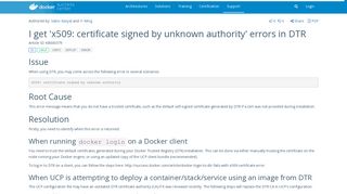 Docker - I get 'x509: certificate signed by unknown authority' errors in ...