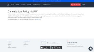 Cancellation Policy - MAW - Dockwa | Marina dock, slip, and mooring ...