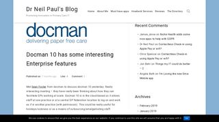 Docman 10 has some interesting Enterprise features - Dr Neil Paul's ...
