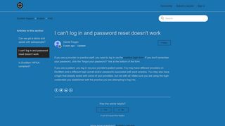 I can't log in and password reset doesn't work – DocMeIn Support