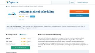 DocMeIn Medical Scheduling Reviews and Pricing - 2019 - Capterra