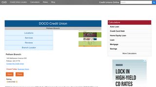 DOCO Credit Union - Pelham, GA at 146 Mathewson Avenue SW
