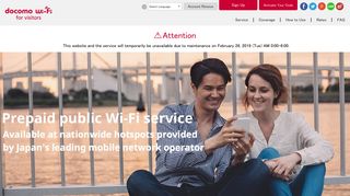 docomo Wi-Fi for visitors | Wi-Fi service in Japan