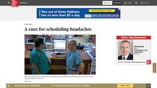 A cure for scheduling headaches - The Globe and Mail