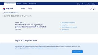 Saving documents securely with Docsafe - Help | Swisscom