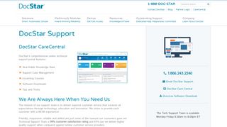 Support | Document Management Software - DocStar