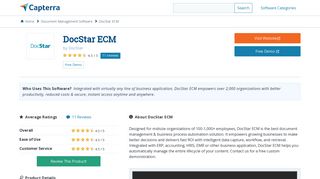 DocStar ECM Reviews and Pricing - 2019 - Capterra