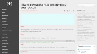 How to Download Files Directly From Docstoc.com - The Official Blog ...