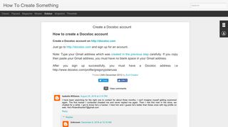 Create a Docstoc account | How To Create Something