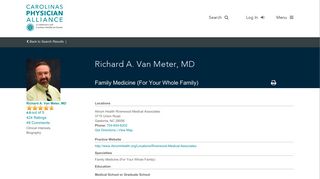 Richard Van Meter 1336106038 - Carolinas Physician Alliance