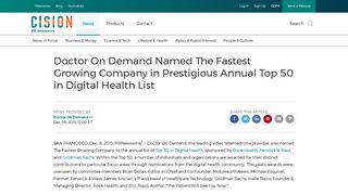 Doctor On Demand Named The Fastest Growing Company in ...