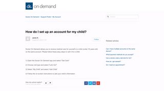 How do I set up an account for my child? – Doctor On Demand